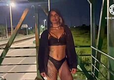 wife flashing in public with husband