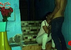 sexy milf sucks and fucks on stairs