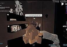 Slut Endures Intense Gangbang in Roblox Condo Setting.