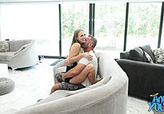 Angel Young Makes Manuel Ferrara's Big Dick Rock Hard Fucking Tight Pussy!