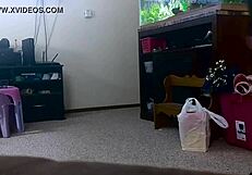 Chubby Mom Cleans The House