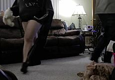 Chubby Mom Cleans The House