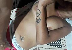 Nene Oliveira's husband surprises her with lingerie for intense amateur massage and orgasm.