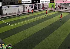 The intense hardcore sex and cumshot facial turned chaotic when the ParisEofc vs Wayra match ended badly