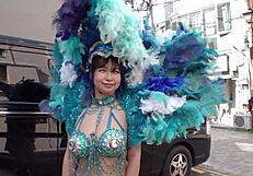 Big breast samba girl serves two cocks with titjob