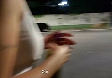 Bold Stranger Fucks In Alley With Kissing And Close-Up Tits