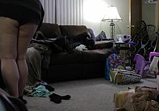 Chubby Mom Cleans The House