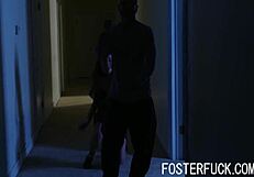 Foster stepdaughter pleads stepdad not to tell stepmom bout blowjob
