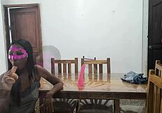 Hot Mexicans Masturbate Delicious Pussies on Table, Sluttiest in Neighborhood Homemade Erotic Video