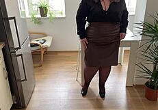 beloved son-in-law jerks off and cums on my big wet ass