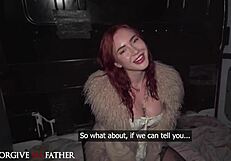 Latvian Redhead Eva Ray Locked In Chastity For Cheating Hard Rough Sex After Public Pick Up?