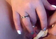 Mommy cums in panties while watching homemade video