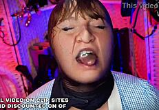 redhead in fishnets gives jerk instructions