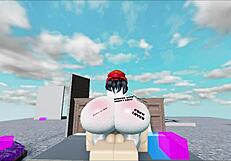 Whore Fucks Huge White Boy In Roblox Collab