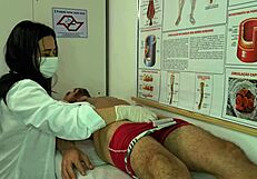 Nurse Excited by Patient's Erection Moaning