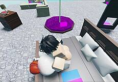 Whore Fucks Huge White Boy In Roblox Collab