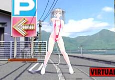 mmd futanari dances while masturbating to wavefile mix?