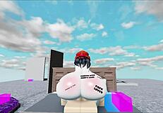 Whore Fucks Huge White Boy In Roblox Collab