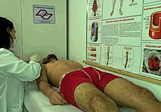 Nurse Excited by Patient's Erection Moaning