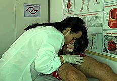 Nurse Excited by Patient's Erection Moaning