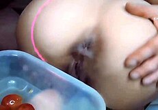 Tempting Grapes Up the Ass