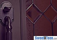 Cute petite teen dominated by creepy big dick stalker