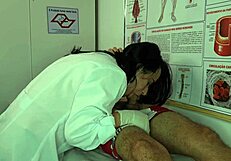 Nurse Excited by Patient's Erection Moaning