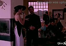 brunette babe tera patrick starts with a teasing massage but ends up riding alec knight's cock to squirting orgasm