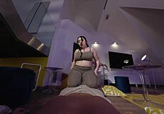 Curvy diana rius subtly takes huge dick in her ass with blowjob tease