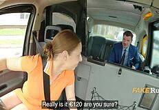 Sex For Cash In Taxi Cowgirl Riding Outdoor!