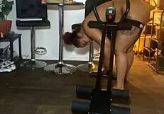 Naked Ebony Workout With Horny Personal Trainer