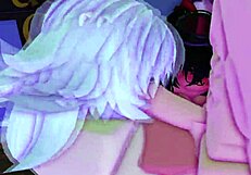 One of the best threesomes ever on roblox with fat whore blowjob and assfucking