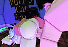 One of the best threesomes ever on roblox with fat whore blowjob and assfucking