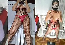 bitch gets hot with big dildo in bodysuit and red panties 😈 full video on pornbl.com