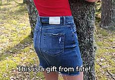 Slut's husband ties her to tree for cheating, I fuck her and save her!