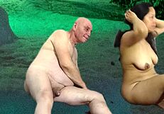 I tease with my shaved pussy and big cock