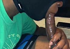 Maskedwhore deepthroats a massive bbc until swallowing cum