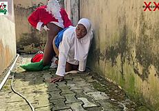 I'm Africa Santa, caught fucking my naive neighbor's daughter in the backyard by the window