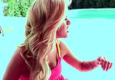 Nikki Hearts And Jessa Rhodes Lez Out By The Pool With Muff Diving And Kissing.