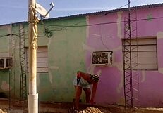 my neighbor can't resist my big ass in this short dress, he wants it so bad