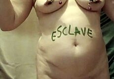 Slave Girl's Humiliating Auto Session with Thumbtacks