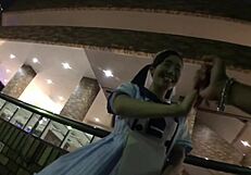 Cute japanese cosplayer secret video