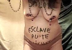 Slave Girl's Humiliating Auto Session with Thumbtacks