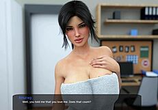 Big stepsister comes naked to room in morning - 3D hentai