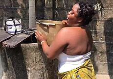 her big natural tits drive me crazy in outdoor anal