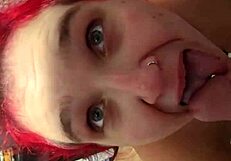 amber on her knees for daddy in a homemade couple scene