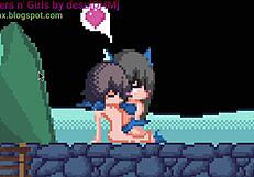 Girls dominate monsters in hentai sex scenes