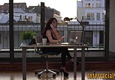 maid gets interracial toy play in flexible pov