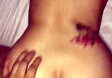 Skinny latina in hotel room