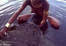 hot skinny african village girl naked, seeking dick outdoors?